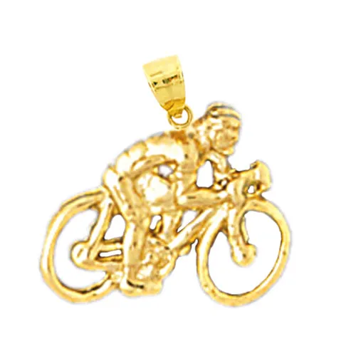 Goldia Charm Necklaces 14K Gold Biker Charm