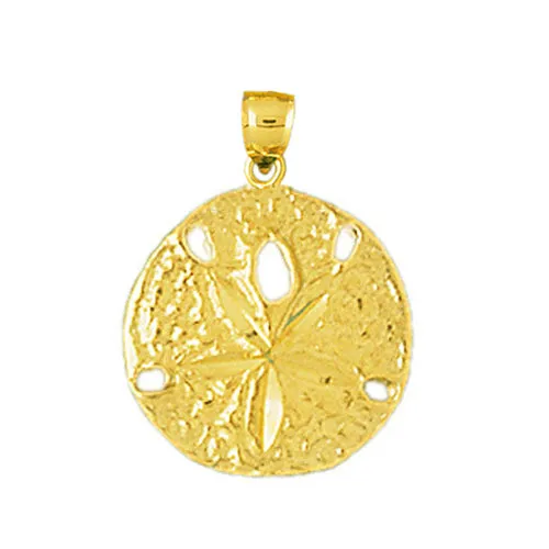 Goldia Charm Necklaces 14K Gold Sand Dollar Mini Charm