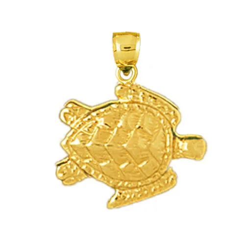 Goldia Charm Necklaces 14K Gold Sea Turtle Charm