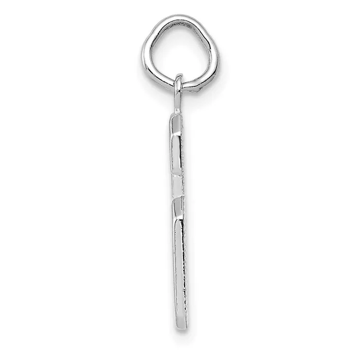 Goldia Charm Necklaces 14k White Goldw Medium Polished Number 6 Charm