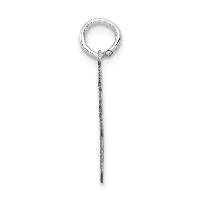 Goldia Charm Necklaces 14k White Goldw Small Satin Number 63 Charm