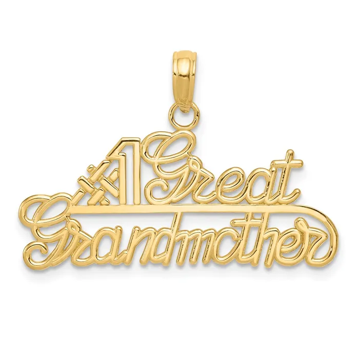 Goldia Charm Necklaces 14k Yellow Gold 1 GREAT GRANDMOTHER Charm