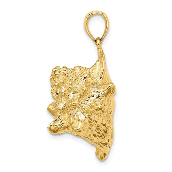 Goldia Charm Necklaces 14k Yellow Gold 3D Conch Shell Charm