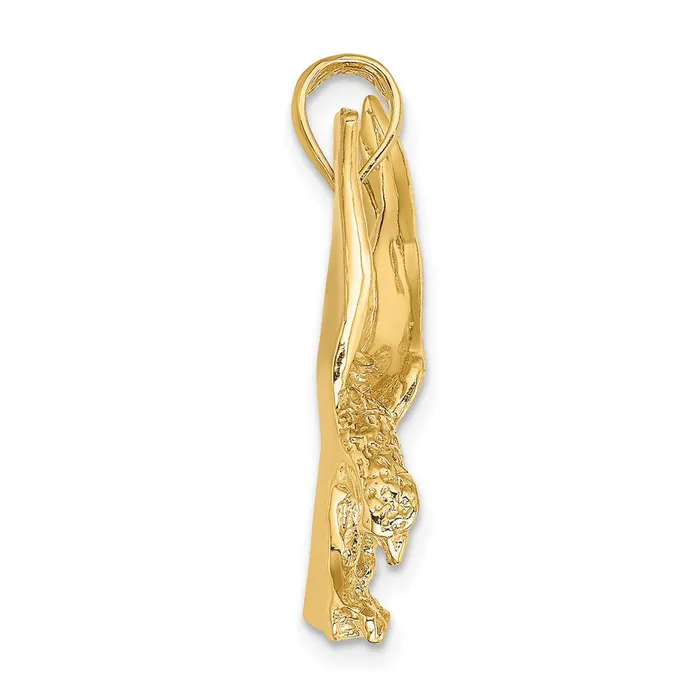 Goldia Charm Necklaces 14k Yellow Gold Eagle Landing wWings Up Charm