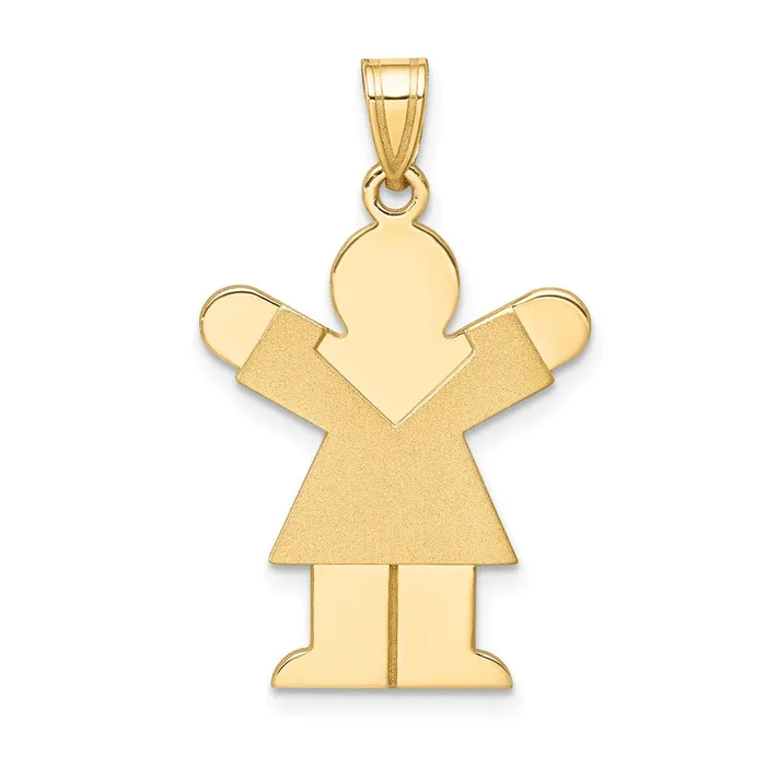 Goldia Charm Necklaces 14k Yellow Gold Girl Charm