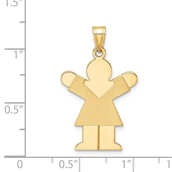 Goldia Charm Necklaces 14k Yellow Gold Girl Charm