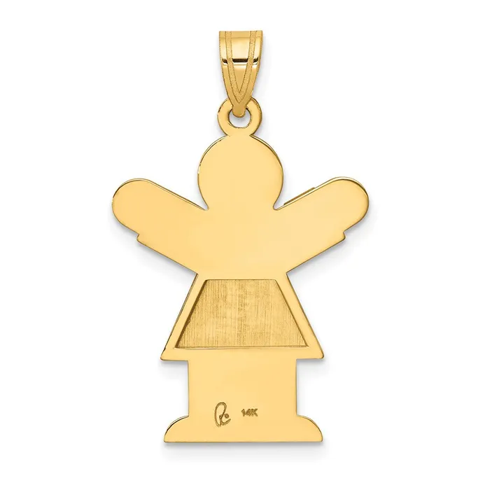 Goldia Charm Necklaces 14k Yellow Gold Girl Charm