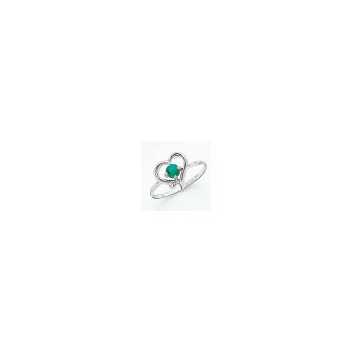 Goldiacom 14k White Gold 4mm Mount St Helens A Real Diamond ring Rings