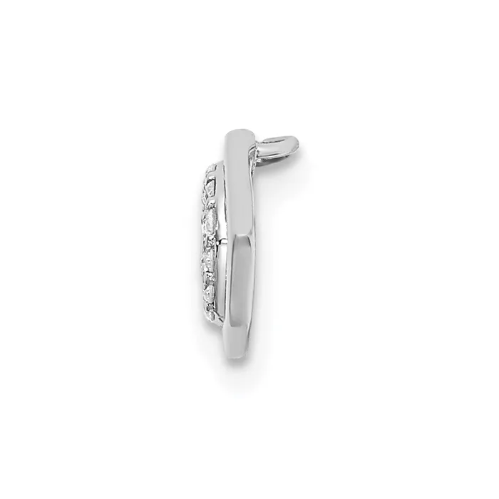 Goldiacom Earrings 14k White Gold 18ct Diamond Evil Eye Chain Slide