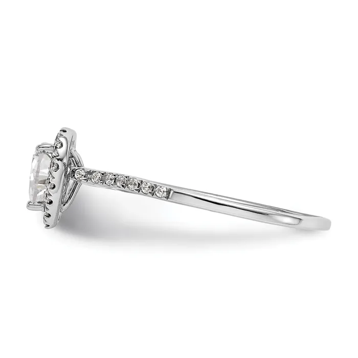 Goldiacom Rings 13 Ct Natural Heart Shape Diamond Semimount Engagement Ring in 14K White Gold