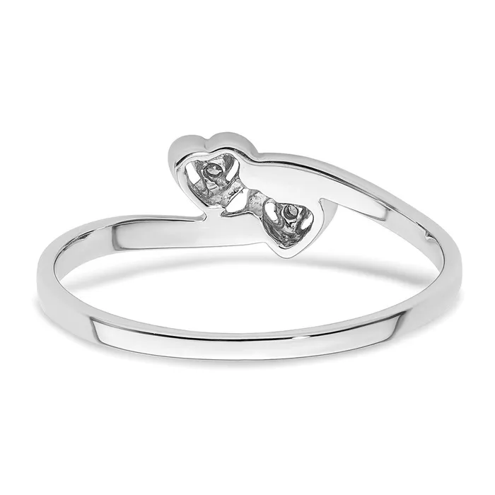 Goldiacom Rings 14k White Gold A Real Diamond heart ring
