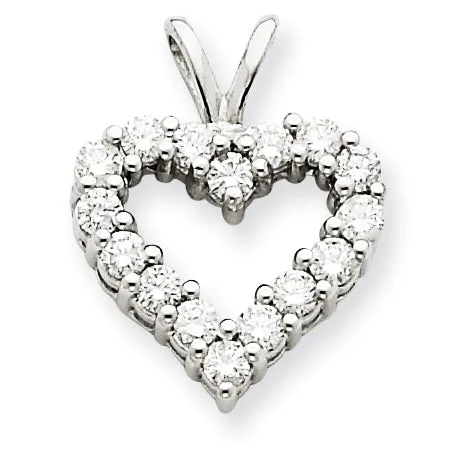 Goldiacom Rings 14k White Gold AA Diamond Heart