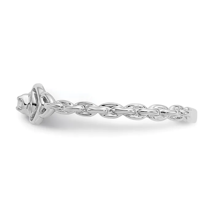 Goldiacom Rings 14k White Gold AAA Real Diamond heart ring