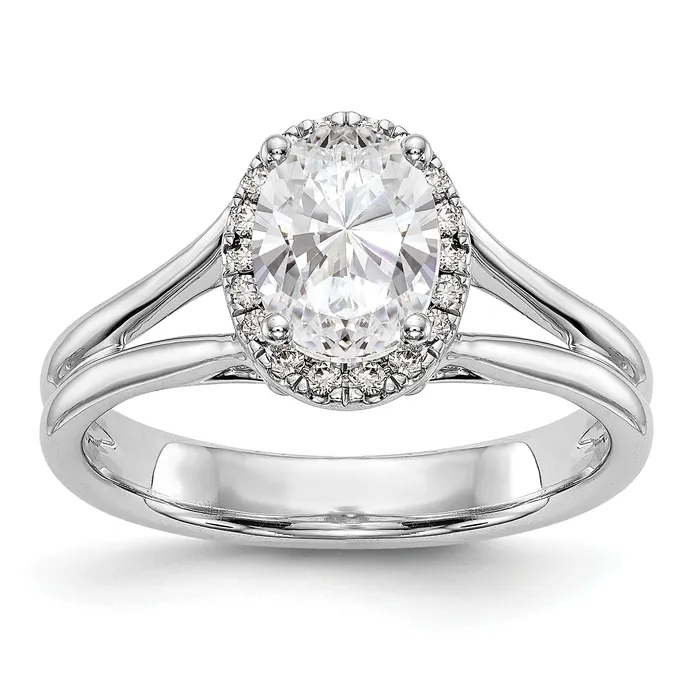 Goldiacom Rings 14k White Gold Oval Halo Simulated Diamond Split Shank Engagement Ring Goldiacom Rings 14k White Gold Oval Halo Simulated Diamond Split Shank Engagement Ring