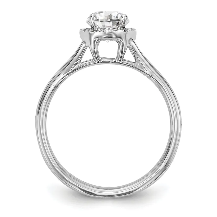 Goldiacom Rings 14k White Gold Oval Halo Simulated Diamond Split Shank Engagement Ring Goldiacom Rings 14k White Gold Oval Halo Simulated Diamond Split Shank Engagement Ring