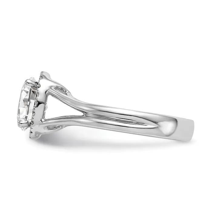 Goldiacom Rings 14k White Gold Oval Halo Simulated Diamond Split Shank Engagement Ring Goldiacom Rings 14k White Gold Oval Halo Simulated Diamond Split Shank Engagement Ring
