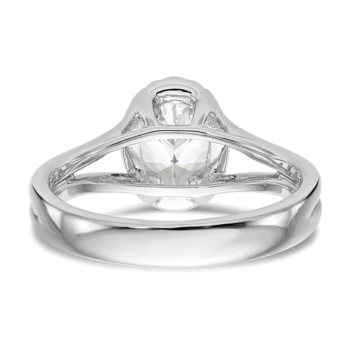 Goldiacom Rings 14k White Gold Oval Halo Simulated Diamond Split Shank Engagement Ring Goldiacom Rings 14k White Gold Oval Halo Simulated Diamond Split Shank Engagement Ring