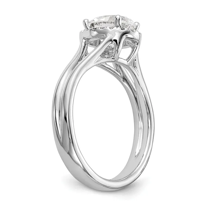 Goldiacom Rings 14k White Gold Oval Halo Simulated Diamond Split Shank Engagement Ring Goldiacom Rings 14k White Gold Oval Halo Simulated Diamond Split Shank Engagement Ring
