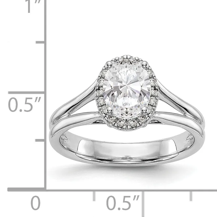 Goldiacom Rings 14k White Gold Oval Halo Simulated Diamond Split Shank Engagement Ring Goldiacom Rings 14k White Gold Oval Halo Simulated Diamond Split Shank Engagement Ring