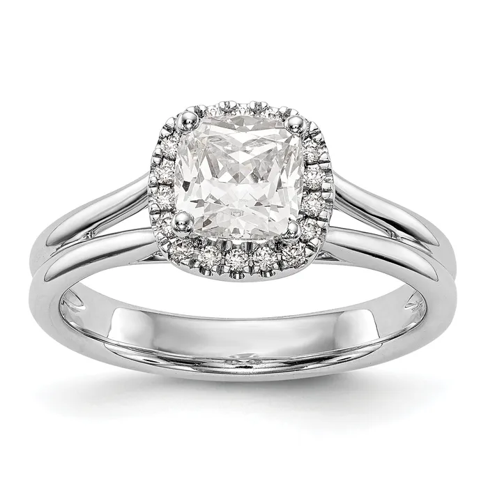 Goldiacom Rings 14kw Cushion Halo Simulated Diamond Split Shank Engagement Ring Goldiacom Rings 14kw Cushion Halo Simulated Diamond Split Shank Engagement Ring