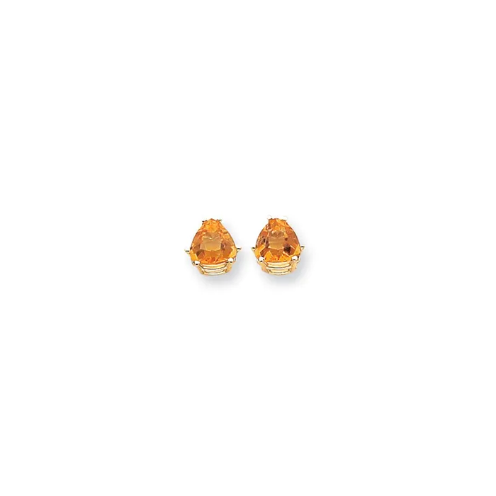 Goldia Earrings 14k Yellow Gold 8mm Citrine earring