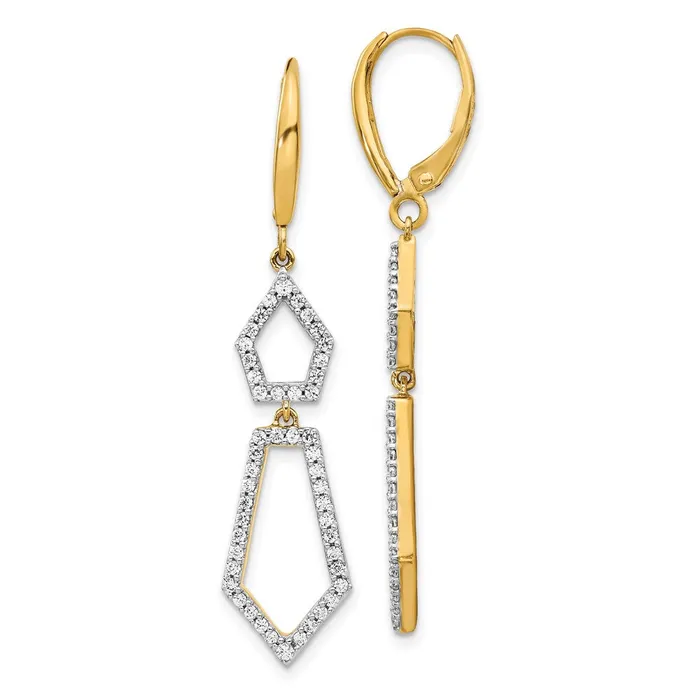 Goldia Earrings 14k Yellow Gold Real Diamond Earrings