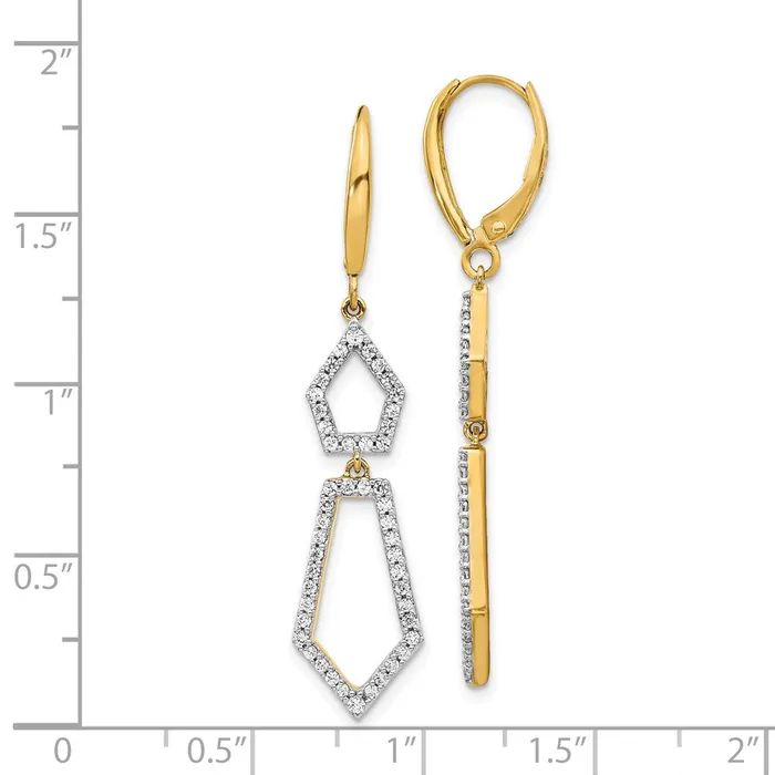 Goldia Earrings 14k Yellow Gold Real Diamond Earrings