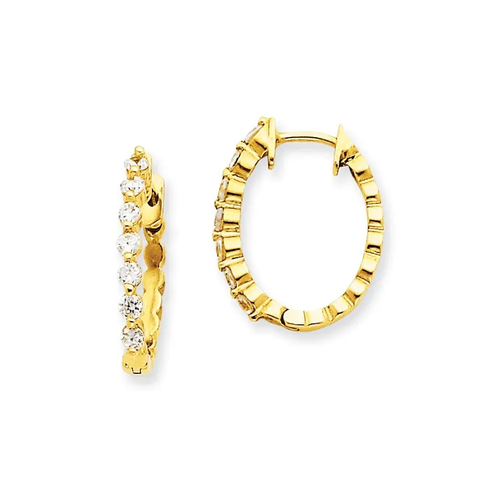 Goldia Earrings 14k Yellow Gold VS Real Diamond Earring