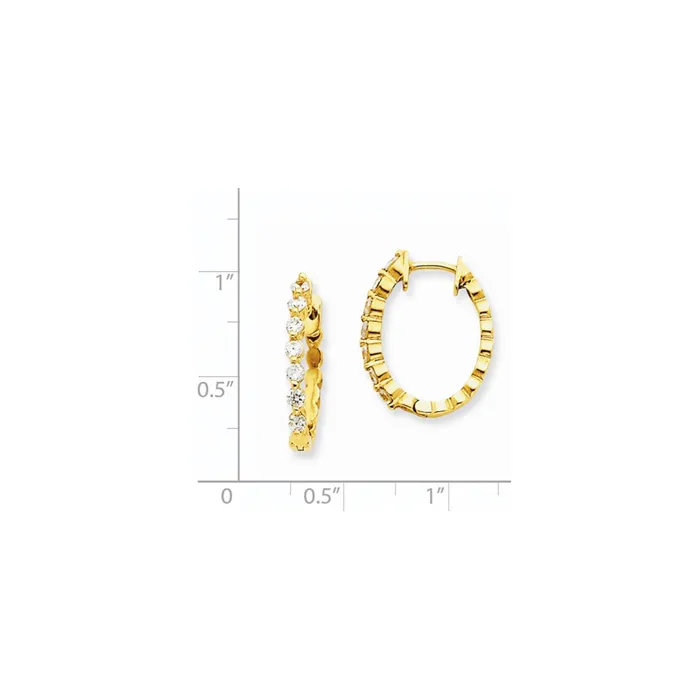 Goldia Earrings 14k Yellow Gold VS Real Diamond Earring
