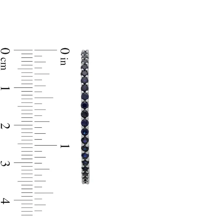 Goldia Earrings Blue LabCreated Sapphire InsideOut JHoop Earrings in Sterling Silver Goldia Earrings Blue LabCreated Sapphire InsideOut JHoop Earrings in Sterling Silver