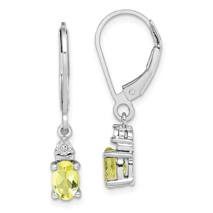 Goldia Earrings Sterling Silver Rhodiumplated Diamond u0026 Lemon Quartz Earrings Goldia Earrings Sterling Silver Rhodiumplated Diamond u0026 Lemon Quartz Earrings