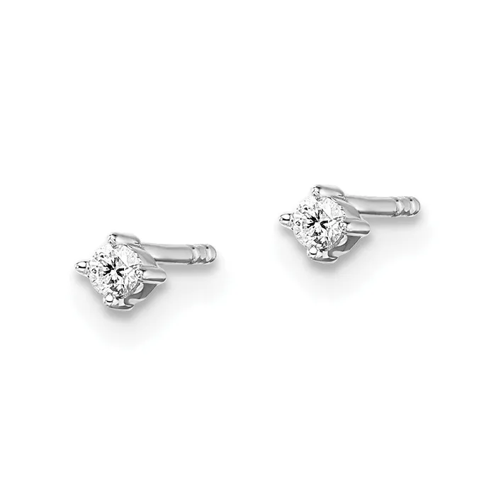 Goldia Earrings White Ice Sterling Silver Rhodiumplated Diamond Stud Post Earrings