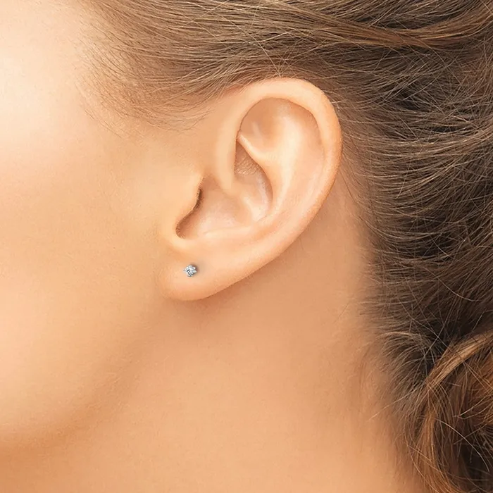 Goldia Earrings White Ice Sterling Silver Rhodiumplated Diamond Stud Post Earrings
