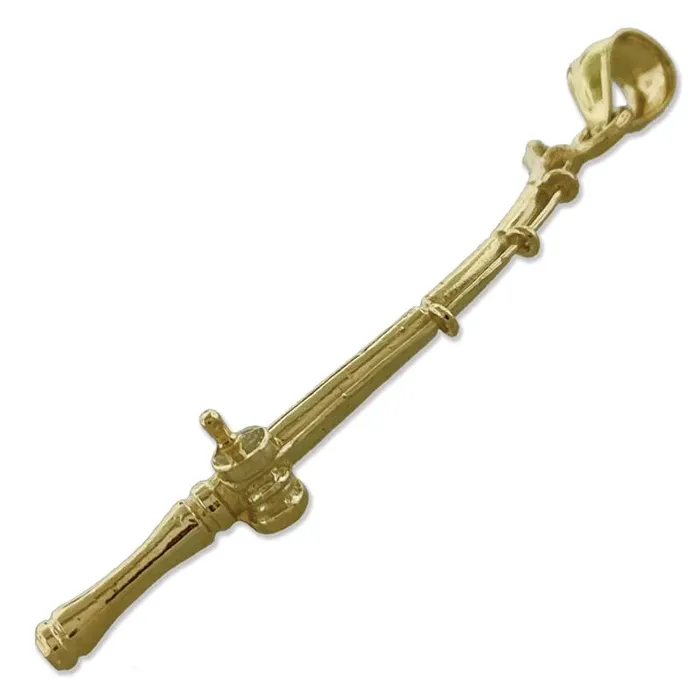 Goldia Necklaces 14K Gold 3D Fishing Rod Pendant