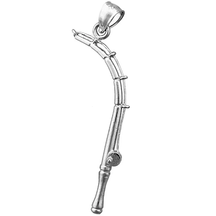 Goldia Necklaces 14K Gold 3D Fishing Rod Pendant