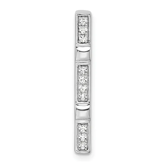 Goldia Necklaces 14k White Gold 110 Ct Lab Grown Diamond VSSI G Fancy Bar Chain Slide Pendant Goldia Necklaces 14k White Gold 110 Ct Lab Grown Diamond VSSI G Fancy Bar Chain Slide Pendant