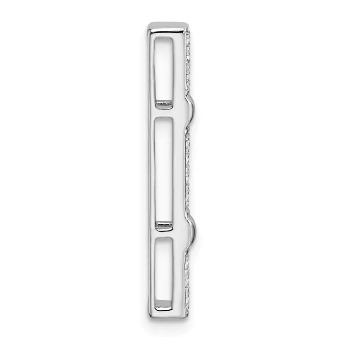Goldia Necklaces 14k White Gold 110 Ct Lab Grown Diamond VSSI G Fancy Bar Chain Slide Pendant