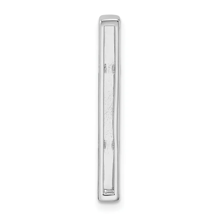 Goldia Necklaces 14k White Gold 110 Ct Lab Grown Diamond VSSI G Fancy Bar Chain Slide Pendant