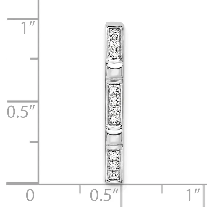 Goldia Necklaces 14k White Gold 110 Ct Lab Grown Diamond VSSI G Fancy Bar Chain Slide Pendant