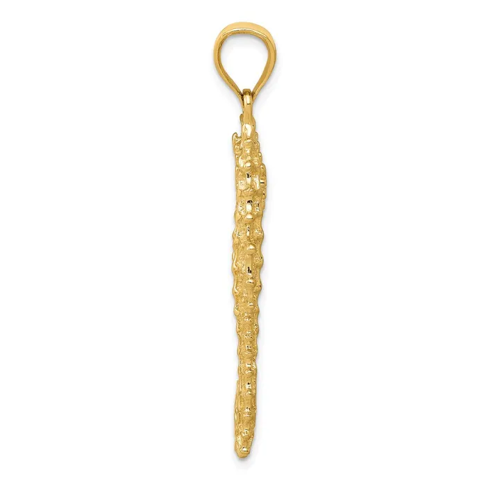 Goldia Necklaces 14k Yellow Gold 3D Seahorse Pendant