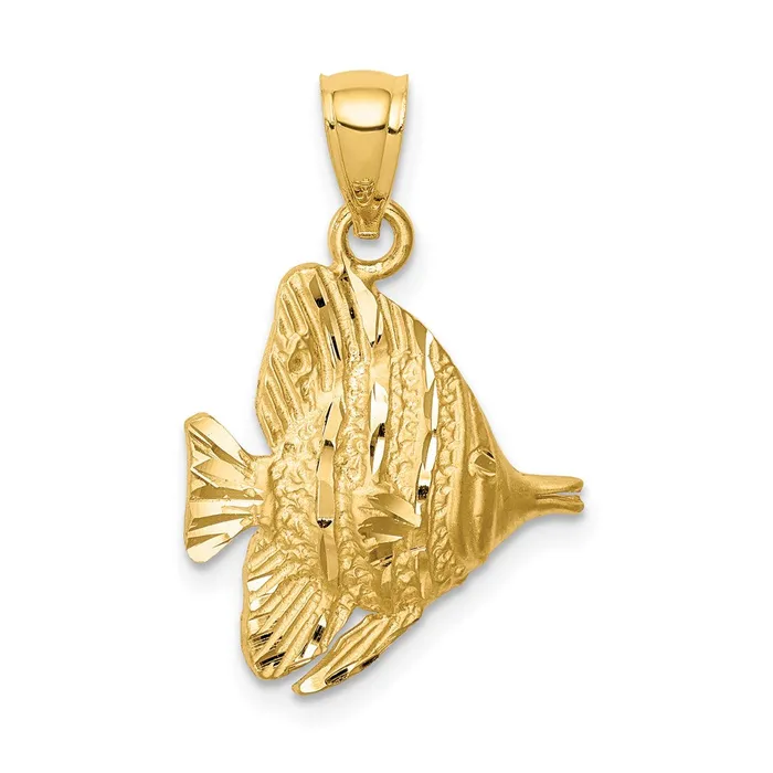 Goldia Necklaces 14k Yellow Gold DC Fish Pendant