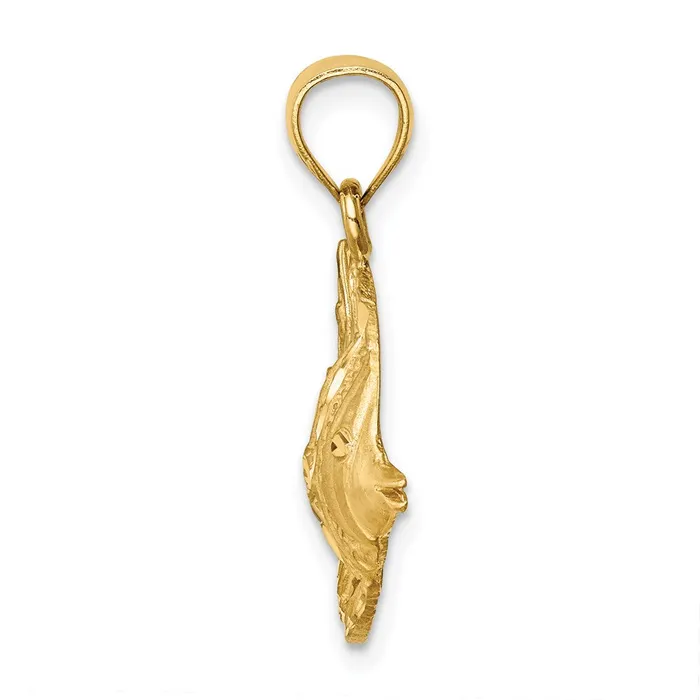 Goldia Necklaces 14k Yellow Gold DC Fish Pendant