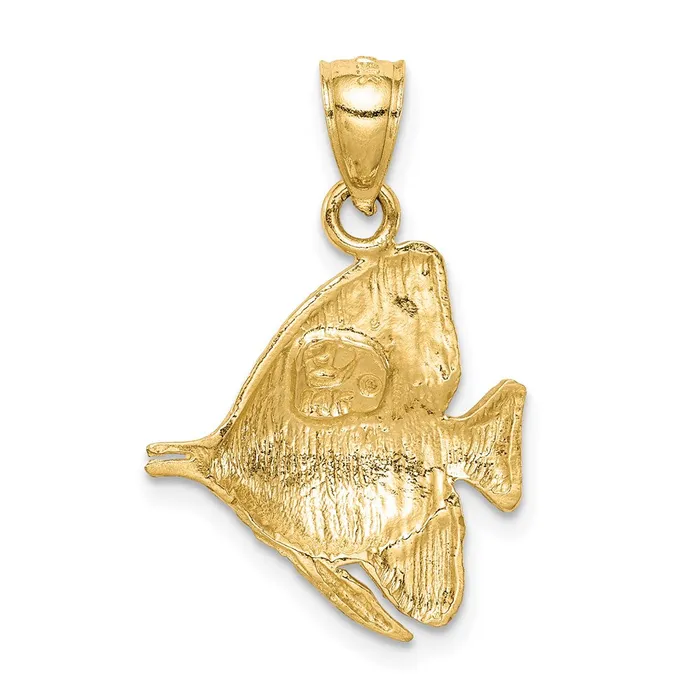 Goldia Necklaces 14k Yellow Gold DC Fish Pendant