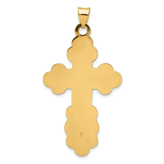 Goldia Necklaces 14k Yellow Gold Eastern Orthodox Cross Pendant