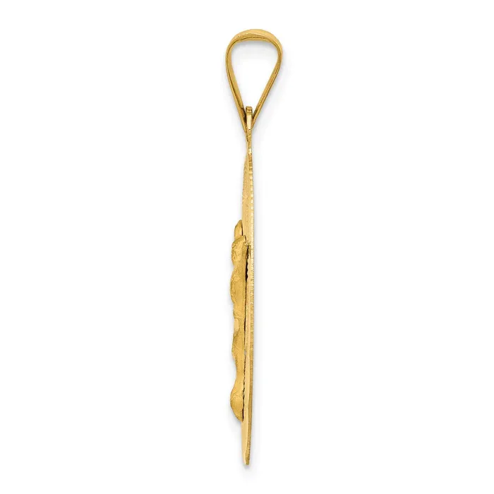 Goldia Necklaces 14k Yellow Gold Polished DC Corpus Oval Pendant