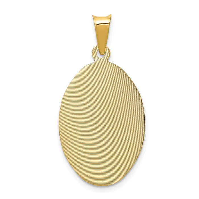 Goldia Necklaces 14k Yellow Gold Polished DC Corpus Oval Pendant