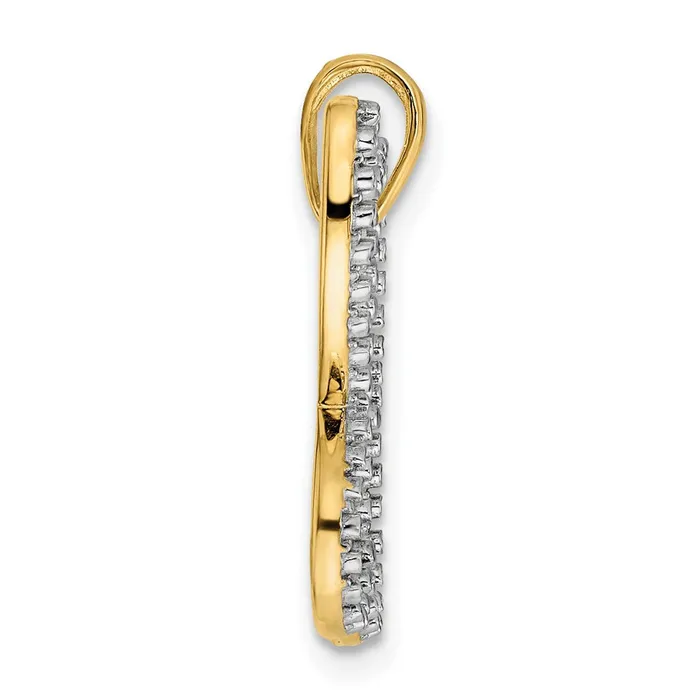 Goldia Necklaces 14k Yellow u0026 Rhodium Gold and White Rhodium Diamondcut Butterfly Pendant