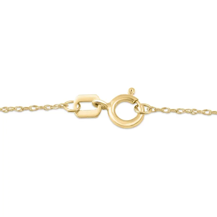 Goldia Necklaces Oval Emerald and 005 CT TW Baguette and Round Natural Diamond Stacked Top Accent Pendant in 10K Yellow Gold Goldia Necklaces Oval Emerald and 005 CT TW Baguette and Round Natural Diamond Stacked Top Accent Pendant in 10K Yellow Gold