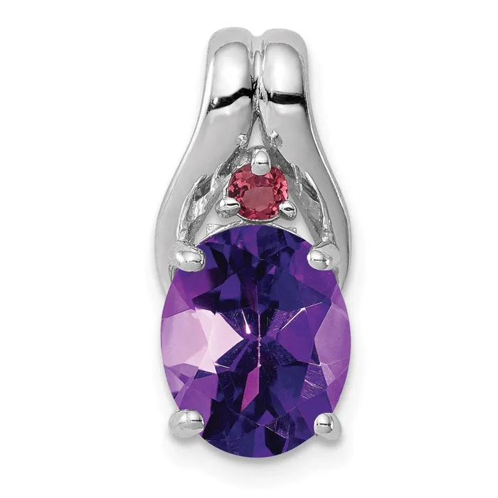 Goldia Necklaces Sterling Silver Rhodiumplated Amethyst Pendant