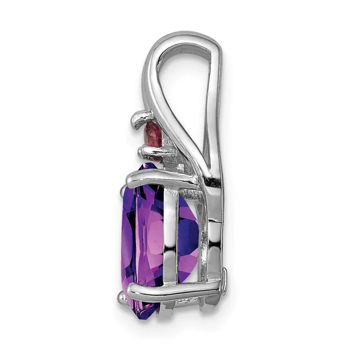 Goldia Necklaces Sterling Silver Rhodiumplated Amethyst Pendant